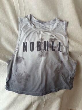 Women's NOBULL Muscle Tank Gray Tie-Dye